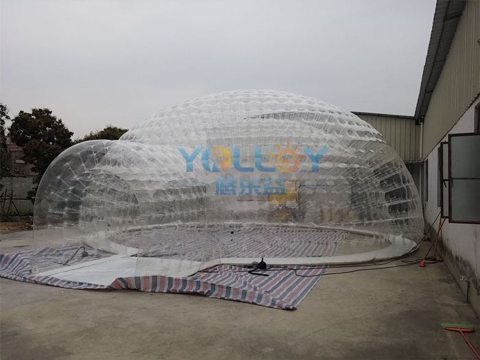 clear inflatable dome tent